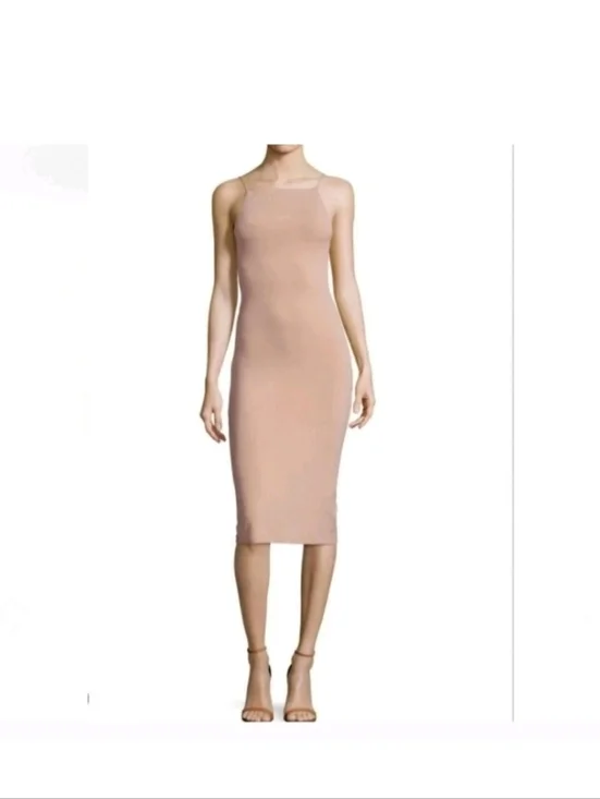 Alice +Olivia Kia Air Beige Midi Length  Dress Size 8 - Picture 8 of 10